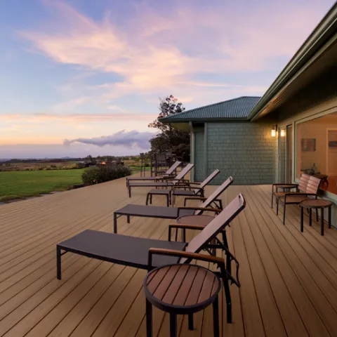 TimberTech Prime+ composite deck in Coconut Husk